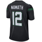 #12 Joe Namath Player NY.Jets Black Game Football Jerseys