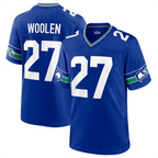 #27 Tariq Woolen Player S.Seahawks Royal Player Game Football Jerseys