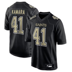 #41 Alvin Kamara Player NO.Saints Carbon Black Fashion Game Football Jerseys