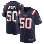 #50 Mike Vrabel Player NE.Patriots Navy Game Football Jerseys