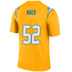 #52 Khalil Mack Player LA.Chargers Gold Game Stitched Football Jerseys