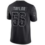 #56 Lawrence Taylor Player NY.Giants Black RFLCTV Limited Football Jerseys