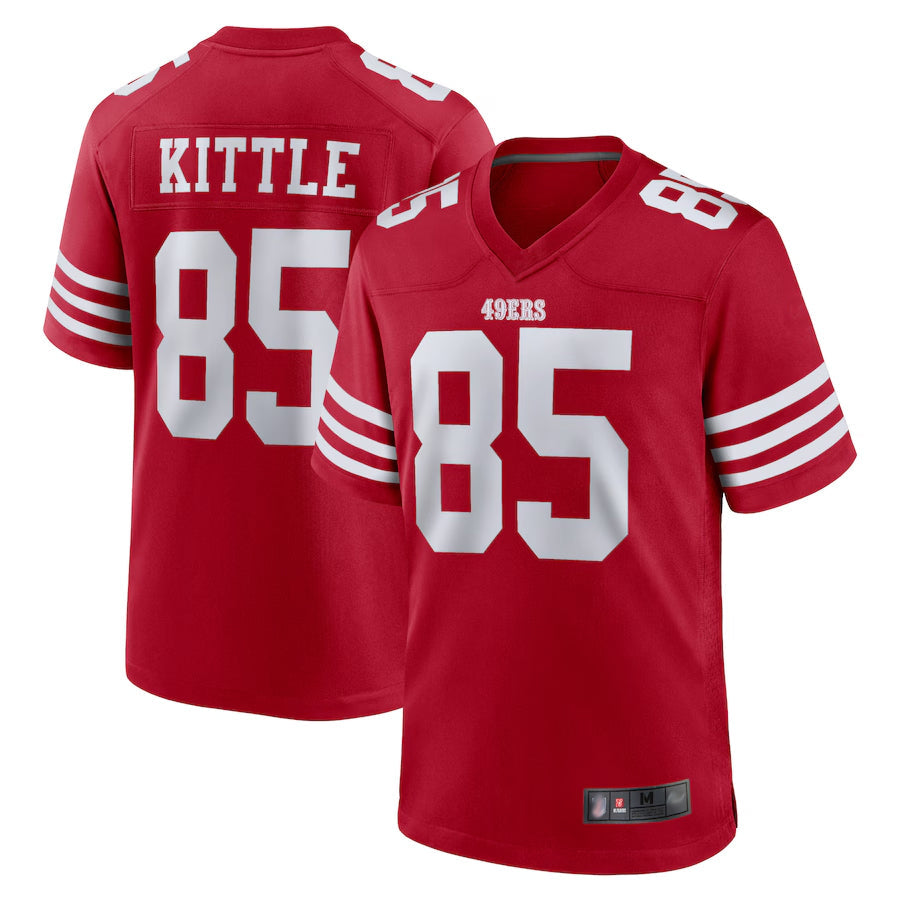 #85 George Kittle Player Scarlet SF.49ers Player Game Football Jerseys