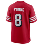 #8 Steve Young Player SF.49ers Scarlet Alternate Game Football Jerseys
