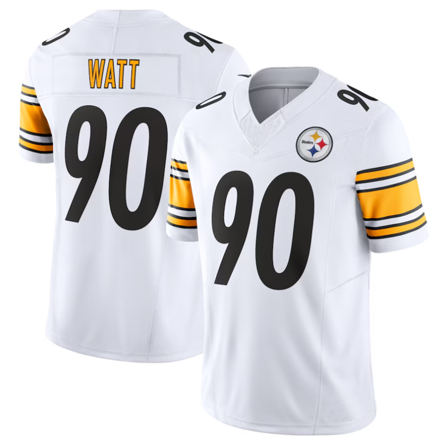 #90 T.J. Watt Player P.Steelers White Vapor F.U.S.E. Limited Football Jerseys