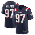 #97 Milton Williams Player NE.Patriots Navy Game Football Jerseys