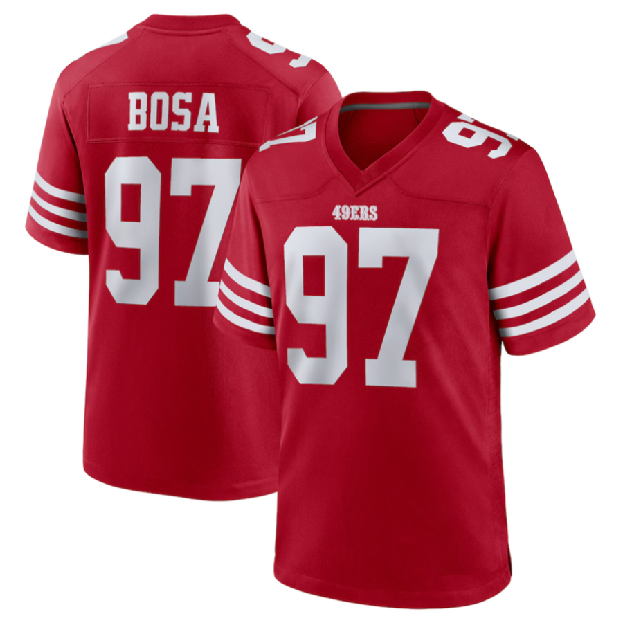 #97 Nick Bosa Player SF.49ers Scarlet Player Game Football Jerseys