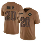 A.Cardinals #20 DeeJay Dallas Player Brown Salute To Service Limited Football Jerseys