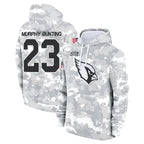 A.Cardinals #23 Sean Murphy-Bunting Player Camo Salute to Service Hoodies Football Jerseys
