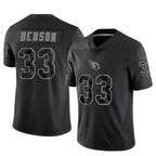 A.Cardinals #33 Trey Benson Player Black RFLCTV Limited Football Jerseys