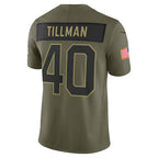 A.Cardinals #40 Pat Tillman Player Olive Salute to Service Retired Limited Football Jerseys