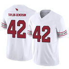 A.Cardinals #42 Dadrion Taylor-Demerson Player Whtie Home Game Football Jerseys