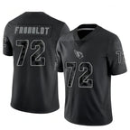 A.Cardinals #72 Hjalte Froholdt Player Black RFLCTV Limited Football Jerseys