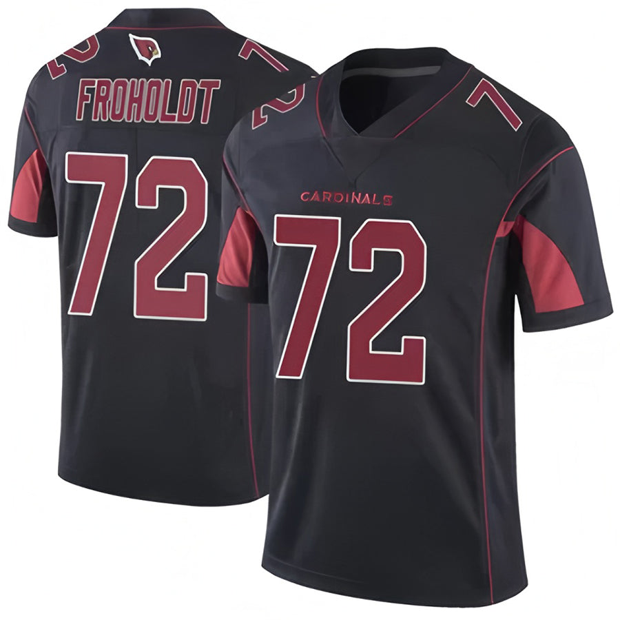 A.Cardinals #72 Hjalte Froholdt Player Black Vapor Limited Elite Football Jerseys