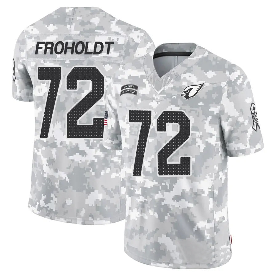 A.Cardinals #72 Hjalte Froholdt Player Camo Salute to Service Limited Stitched Football Jerseys