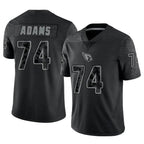 A.Cardinals #74 Isaiah Adams Player Black RFLCTV Limited Football Jerseys