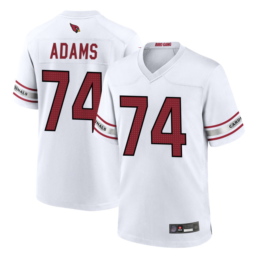 A.Cardinals #74 Isaiah Adams Player White Home Game Football Jerseys