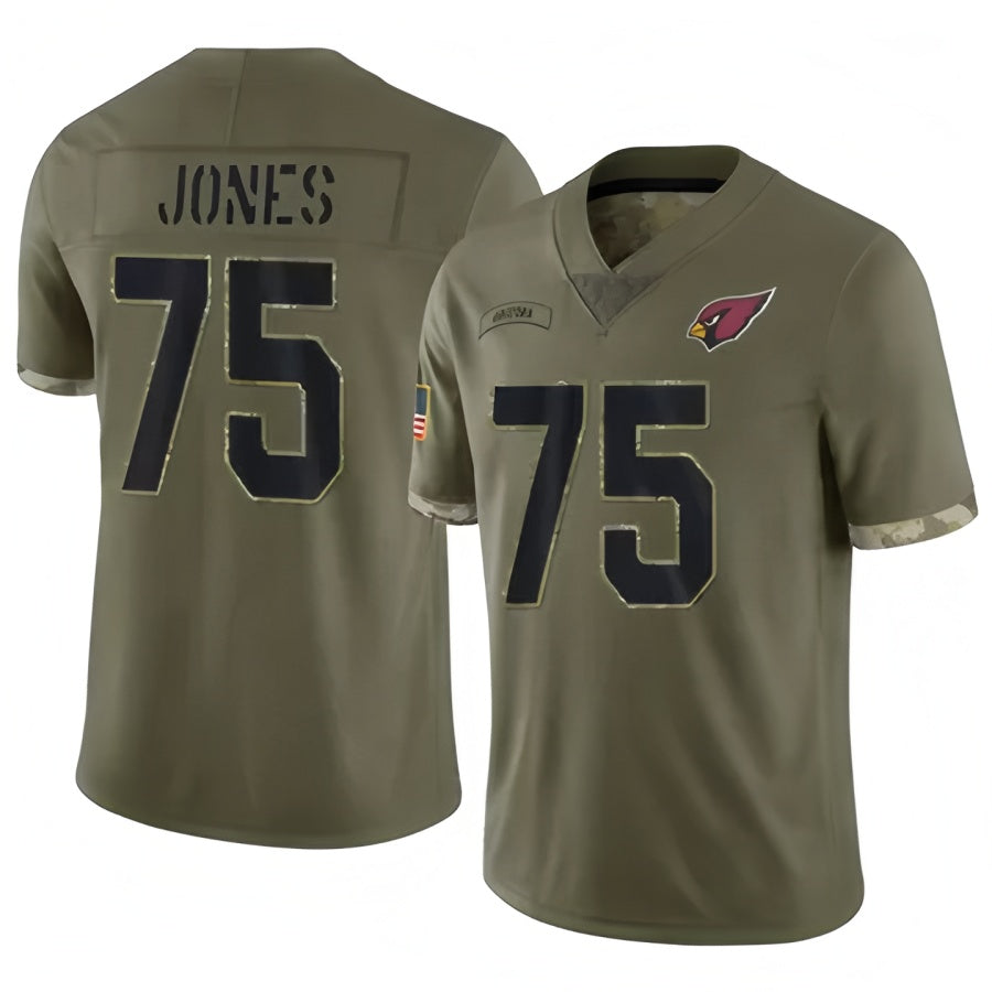 A.Cardinals #75 Christian Jones Player Olive Salute To Service Limited Game Football Jerseys