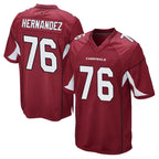 A.Cardinals #76 Will Hernandez Player Replica Cardinal Game Football Jerseys
