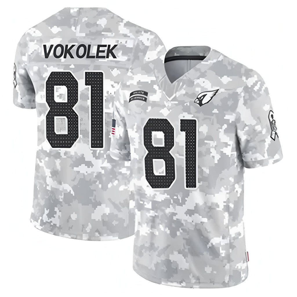 A.Cardinals #81 Travis Vokolek Player Camo Salute to Service Limited Stitched Football Jerseys