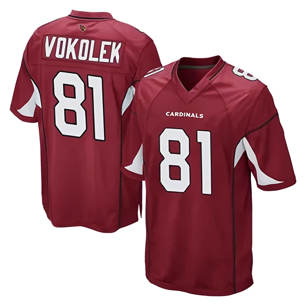 A.Cardinals #81 Travis Vokolek Player Cardinal Game Football Jerseys