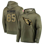 A.Cardinals #85 Trey McBride Player Olive Salute to Service Limited Hoodies Football Jerseys
