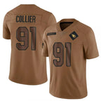 A.Cardinals #91 L.J. Collier Player Brown Salute To Service Limited Football Jerseys