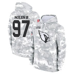 A.Cardinals #97 Walter Nolen Player Arctic Camo Salute to Service Limited Hoodies Football Jerseys