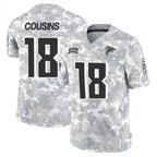 A.Falcons #18 Kirk Cousins Player Arctic Camo Salute to Service Limited Football Jerseys