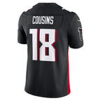 A.Falcons #18 Kirk Cousins Player Black Vapor F.U.S.E. Limited Football Jerseys
