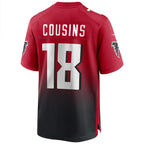 A.Falcons #18 Kirk Cousins Player Red Home Game Football Jerseys
