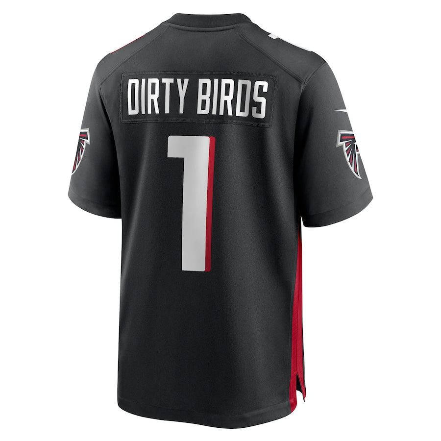 A.Falcons #1 Dirty Birds Player Black Home Game Football Jerseys