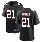 A.Falcons #21 Mike Hughes Player Black Throwback Game Football Jerseys