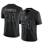 A.Falcons #24 A.J. Terrell Jr. Player Black RFLCTV Limited Football Jerseys