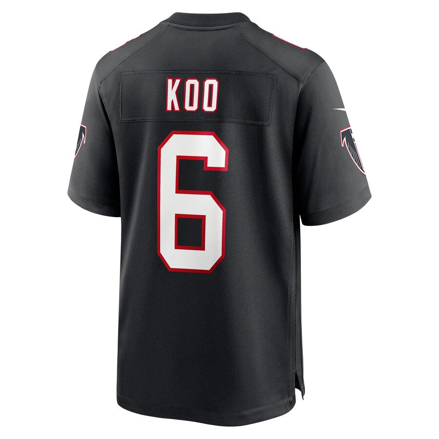 A.Falcons #6 Younghoe Koo Player Black Limited Home Game Football Jerseys