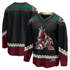A.Coyotes anatics Branded 2021-22 Home Breakaway Jersey Black Stitched American Hockey Jerseys