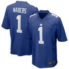 #1 Malik Nabers Player NY.Giants Royal Game Football Jerseys