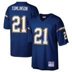#21 LaDainian Tomlinson Player LA.Chargers Mitchell & Ness Navy Retired Legacy Replica Football Jerseys