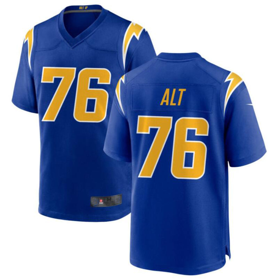 #76 Joe Alt Player LA.Chargers Royal Game Stitched Football Jerseys