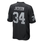 #34 Bo Jackson Player LV.Raiders Black Game Football Jerseys