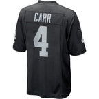 #4 Derek Carr Player LV.Raiders Black Game Football Jerseys