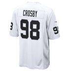 #98 Maxx Crosby Player LV.Raiders White Game Football Jerseys