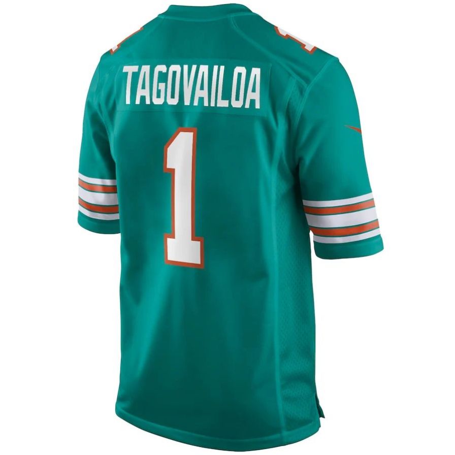 #1 Tua Tagovailoa Player M.Dolphins Green Game Football Jerseys
