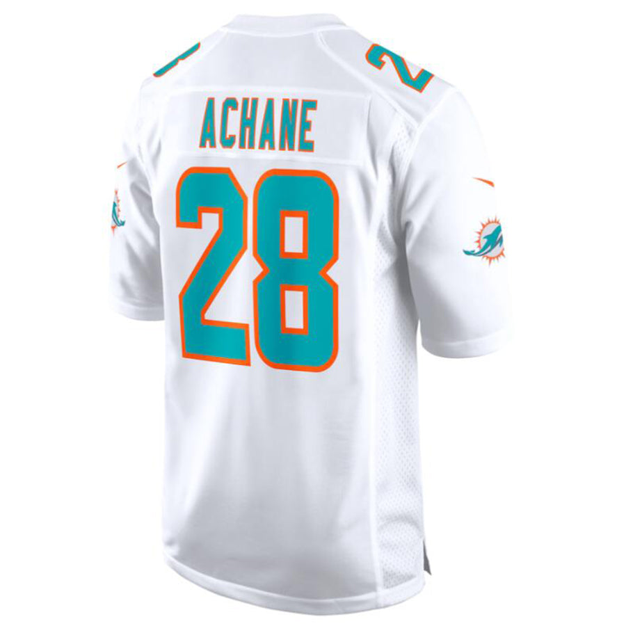 #28 Devon Achane M.Dolphins White Game Stitched Football Jerseys