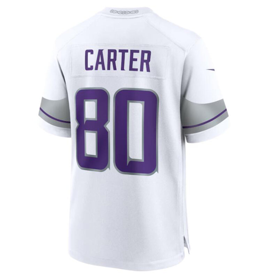 #80 Cris Carter Player MN.Vikings White Game American Stitched Football Jerseys