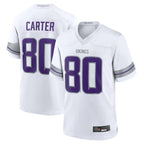 #80 Cris Carter Player MN.Vikings White Game American Stitched Football Jerseys