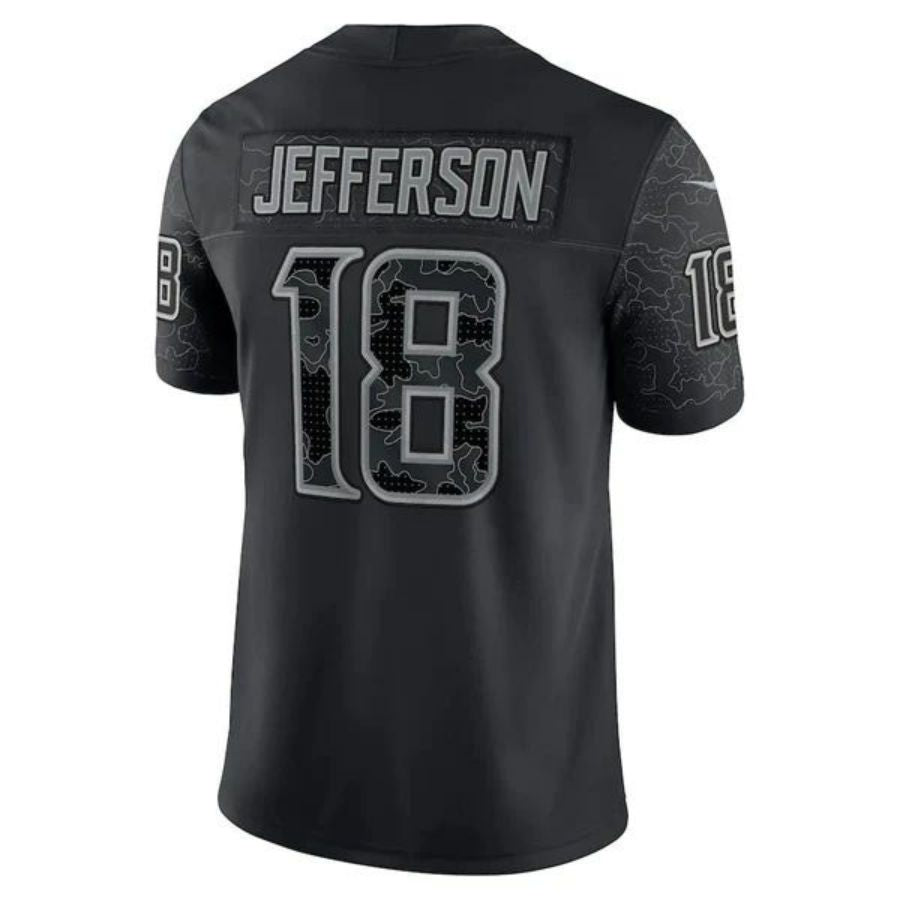 #18 Justin Jefferson Player MN.Vikings Black RFLCTV Limited Football Jerseys