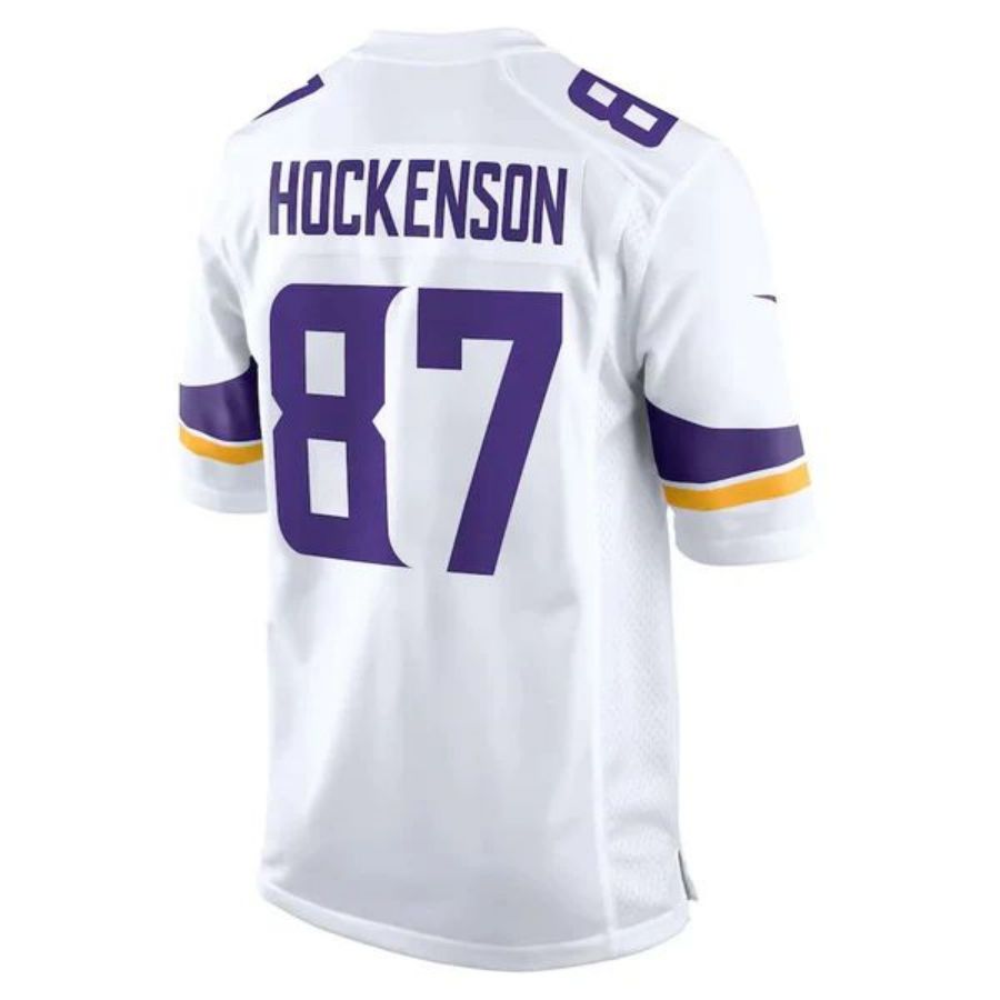 #87 T.J. Hockenson Player MN.Vikings White Game Football Jerseys