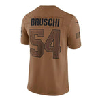 #54 Tedy Bruschi Player NE.Patriots Brown Salute To Service Retired Player Limited Football Jerseys