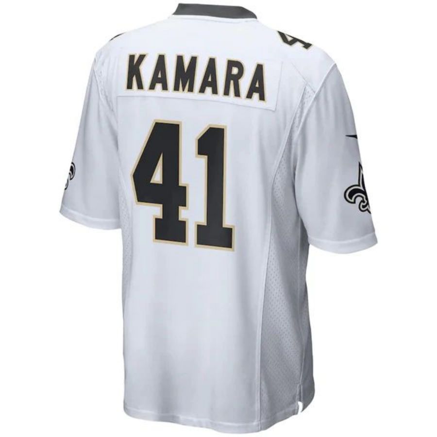 #41 Alvin Kamara Player NO.Saints White Game Football Jerseys